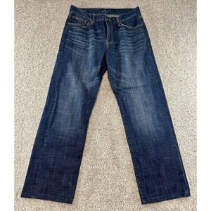 Lucky Brand 329 Jeans Mens 31x32 Blue Med Wash Classic Straight Stretch Denim